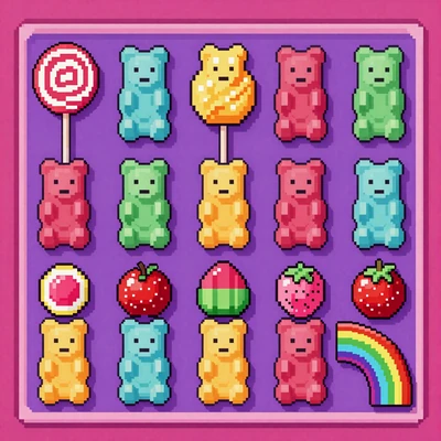 Sweet Bonanza Pragmatic Play Slot mit bunten S&uuml;&szlig;igkeiten und Fr&uuml;chten
