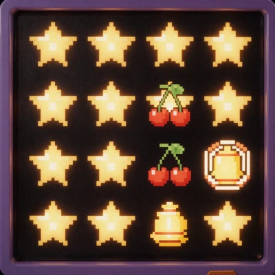 Blazing Star Merkur Slot mit Frucht-Symbolen und gelbem Stern